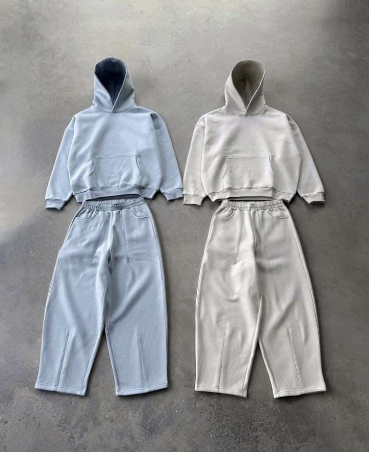 Premium Oversized Hoodie &amp; Wide-Leg Sweatpants Set